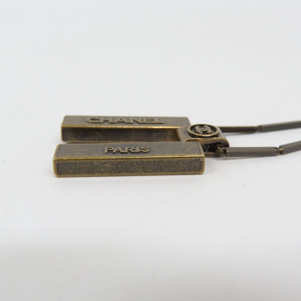 実際に弊社で買取させて頂いたCHANEL/シャネル ココマーク ダブルバー プレート ネックレス 1999年の画像 3枚目