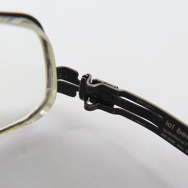 実際に弊社で買取させて頂いたic! berlin/アイシーベルリン solal ソラール アイウエア/メガネフレーム/863424の画像 8枚目