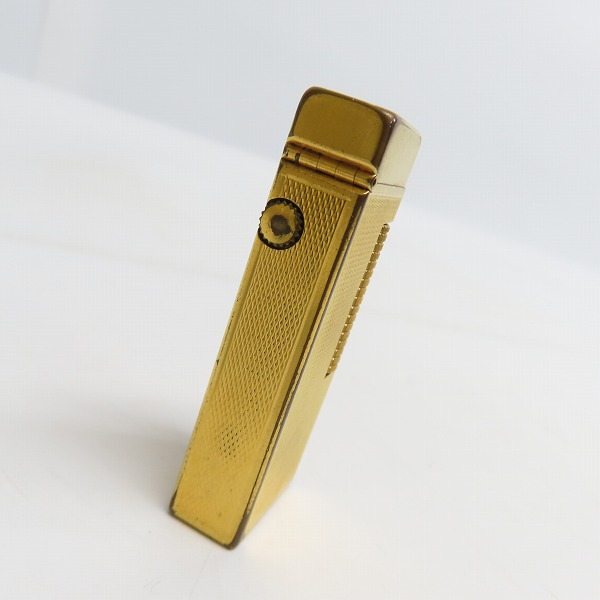 実際に弊社で買取させて頂いた(1) dunhill/ダンヒル サイドローラーガスライター ダイヤチェック ゴールドの画像 3枚目