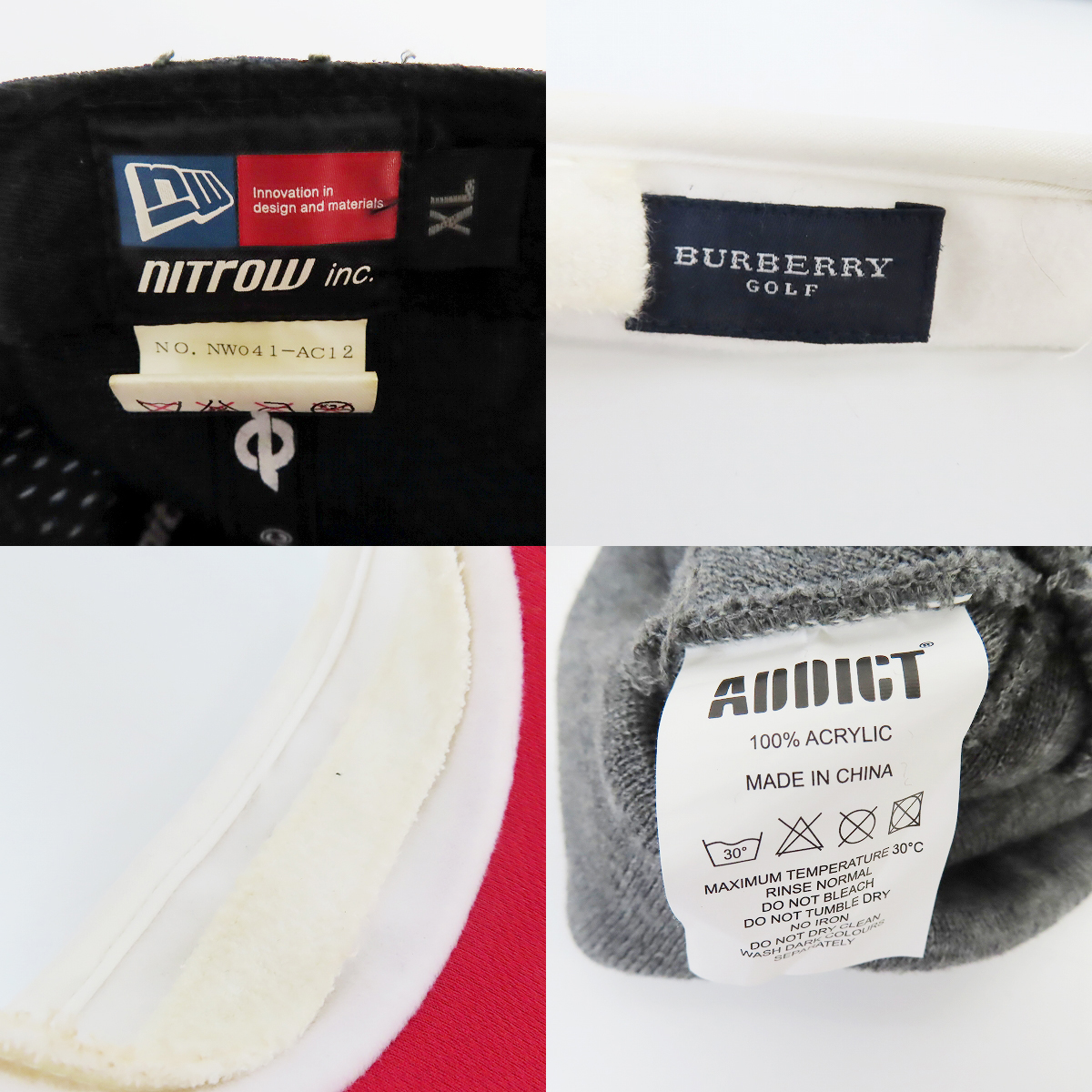 実際に弊社で買取させて頂いた【おまとめ品】ニューエラ/バーバリー/アディクト他 中折ハット/ビーニー/ベースボールキャップ等の画像 2枚目