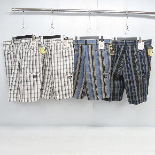 実際に弊社で買取させて頂いた【未使用】Dickies/ディッキーズ MULTI USE POCKET SHORTS/マルチユーズ ポケット ショーツ/チェック柄 ハーフパンツ/4点セットの画像 1枚目