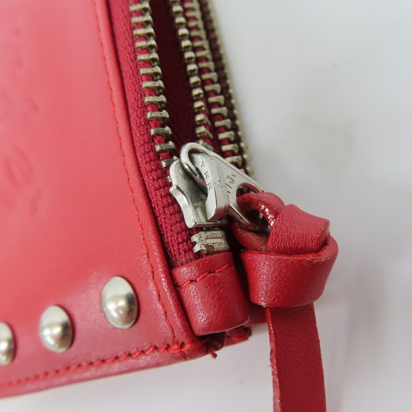 実際に弊社で買取させて頂いたHYSTERICS/ヒステリックス/ヒステリックグラマー レザーポーチ レッドの画像 6枚目