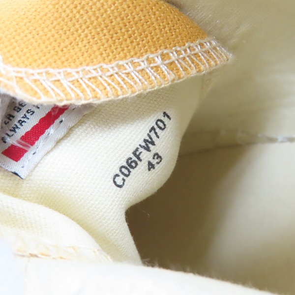 実際に弊社で買取させて頂いたNigel Cabourn × MIHARA YASUHIRO/ナイジェルケーボン × ミハラヤスヒロ ロートップ タイプC スニーカー C06FW701/43の画像 5枚目