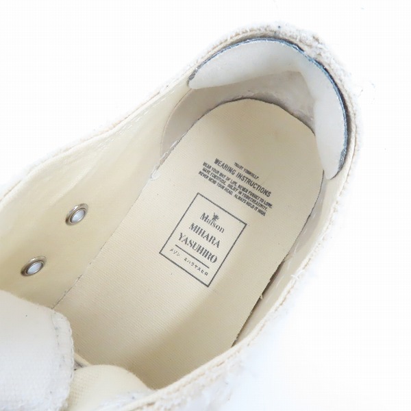 実際に弊社で買取させて頂いたMaison MIHARA YASUHIRO/メゾンミハラヤスヒロ original sole toe cap sneaker LOW スニーカー A05FW702/43の画像 4枚目