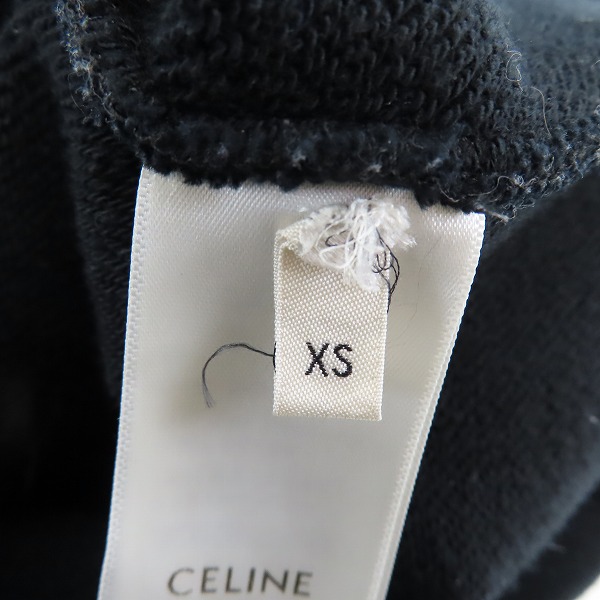 実際に弊社で買取させて頂いたCELINE/セリーヌ 21SS ルーズ スウェット シャツ ロゴ プリント プルオーバー パーカー 2Y321052H/XSの画像 3枚目