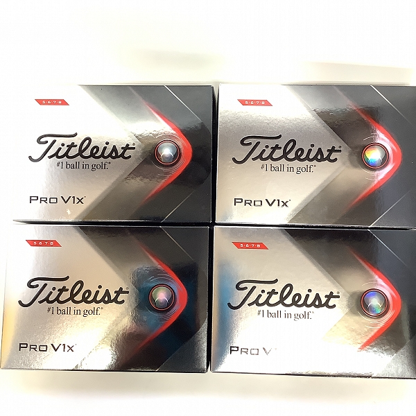 実際に弊社で買取させて頂いた【未使用】Titleist/タイトリスト PRO V1x ゴルフボール 5.6.7.8 4ダースの画像 2枚目