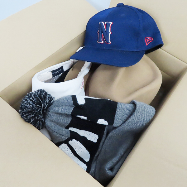 実際に弊社で買取させて頂いた【おまとめ品】ニューエラ/バーバリー/アディクト他 中折ハット/ビーニー/ベースボールキャップ等