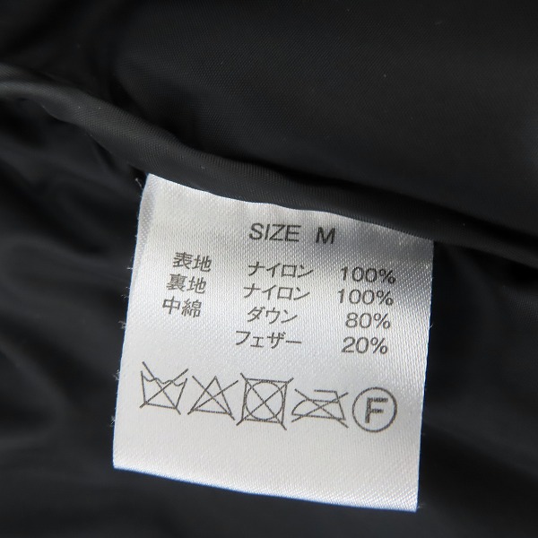 実際に弊社で買取させて頂いたBackChannel×NANGA/バックチャンネル×ナンガ ダウンジャケット ブラック/Mの画像 4枚目