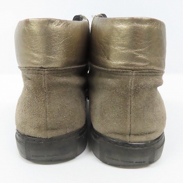 実際に弊社で買取させて頂いたDIESEL BLACK GOLD/ディーゼル ブラック ゴールド レースアップ レザースニーカー Size：42の画像 1枚目