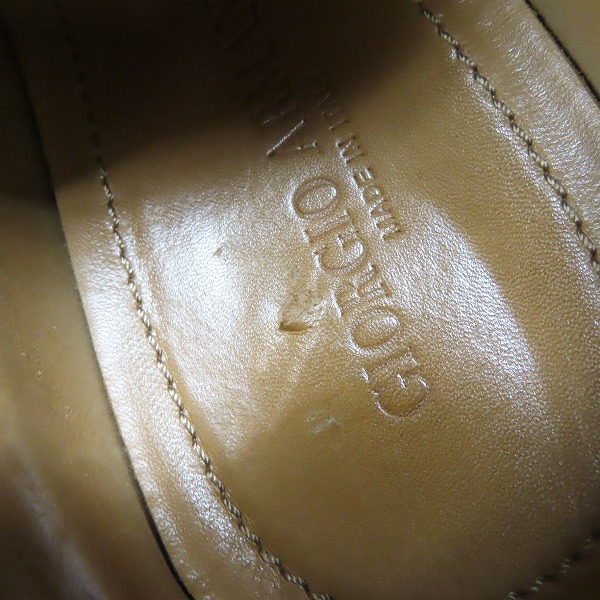 実際に弊社で買取させて頂いたGIORGIO ARMANI/ジョルジオアルマーニ ウイングチップ ドライビングシューズ/8の画像 6枚目