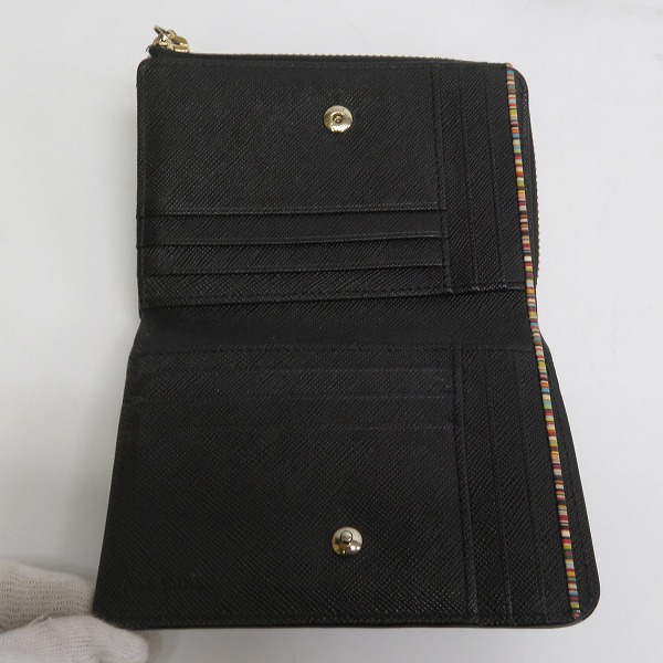 実際に弊社で買取させて頂いたPaul Smith/ポールスミス L字ファスナー レザー PSC784/二つ折りコンパクト財布/ウォレットの画像 4枚目