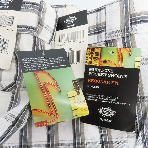 実際に弊社で買取させて頂いた【未使用】Dickies/ディッキーズ MULTI USE POCKET SHORTS/マルチユーズ ポケット ショーツ/チェック柄 ハーフパンツ 2点セットの画像 8枚目