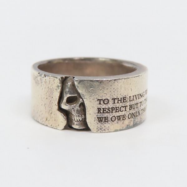 実際に弊社で買取させて頂いたDr MONROE/ドクターモンロー SV925 メッセージスカル リング FC-114SE/30号の画像 1枚目