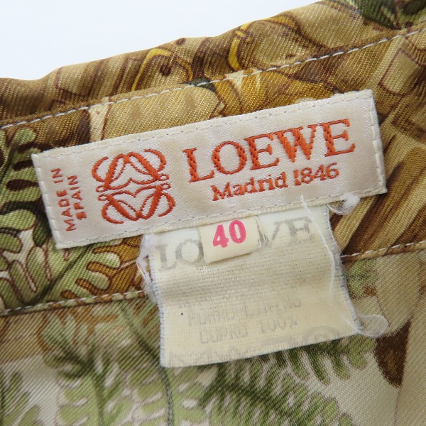 実際に弊社で買取させて頂いたLOEWE/ロエベ 総柄 デザイン L/S 長袖 シャツ Size：40の画像 2枚目