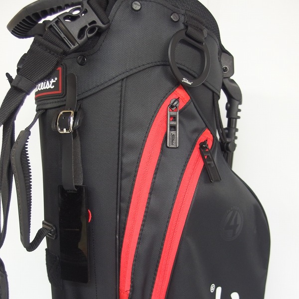 実際に弊社で買取させて頂いたTitleist/タイトリスト Players 4/プレイヤーズ4 TB21SX4 BKRD スタンドキャディバッグ ブラックｘレッド の画像 3枚目