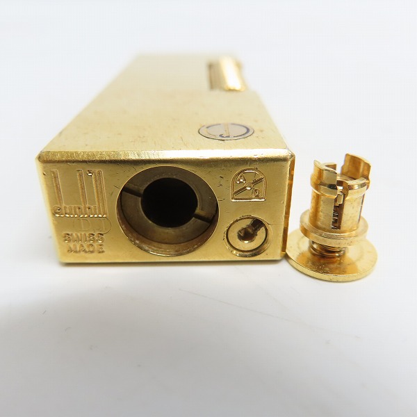 実際に弊社で買取させて頂いたdunhill/ダンヒル サイドローラーガスライター ハンマートーン ゴールドの画像 2枚目