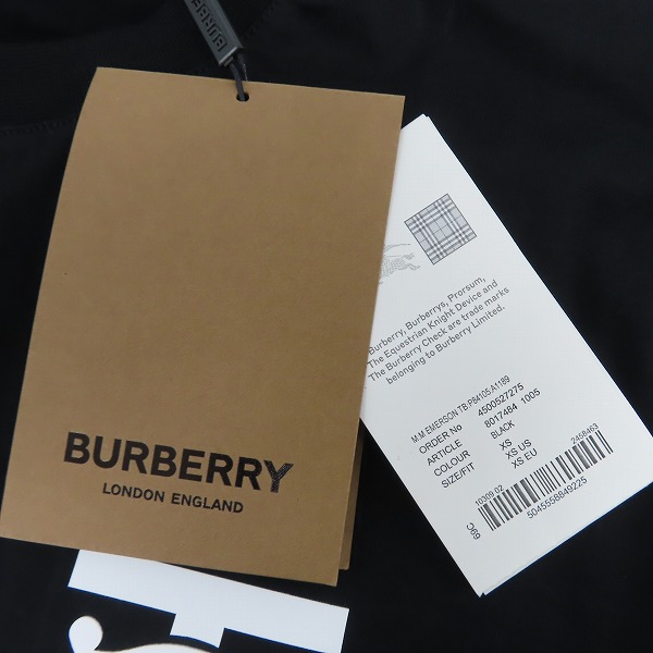 実際に弊社で買取させて頂いた【未使用】BURBERRY/バーバリー 19SS  オーバーサイズ ロゴTシャツ EMERSON TB 8017484/XSの画像 6枚目