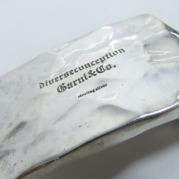 実際に弊社で買取させて頂いたGARNI/ガルニ ロゴプレート/スネーク/シルバー925 ベルトバックルの画像 6枚目