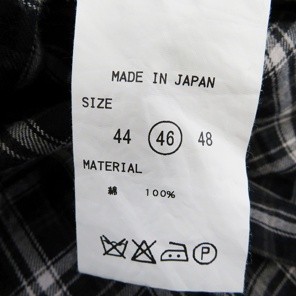 実際に弊社で買取させて頂いたMoonage Devilment/ムーンエイジデビルメント チェックシャツ/46の画像 3枚目