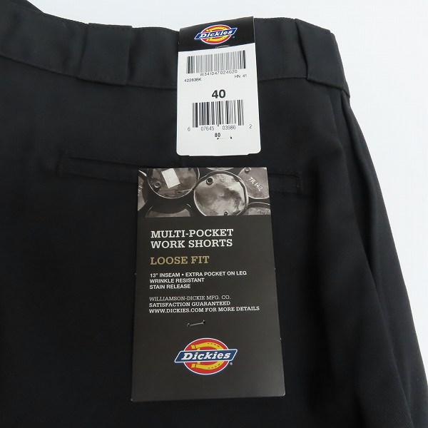 実際に弊社で買取させて頂いた【未使用】 Dickies/ディッキーズ ハーフパンツサイズ マルチ ポケット ワーク ショーツ/ブラック/40の画像 5枚目