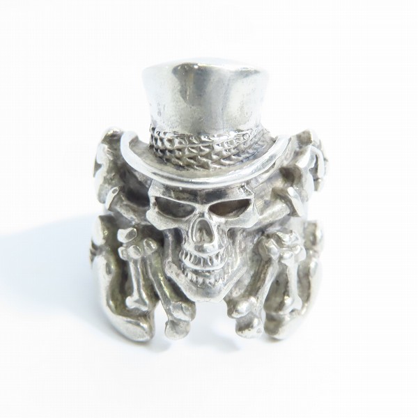 実際に弊社で買取させて頂いたCRAZY PIG DESIGNS/クレイジーピッグ MASCOT SKULL RING 18号の画像 1枚目