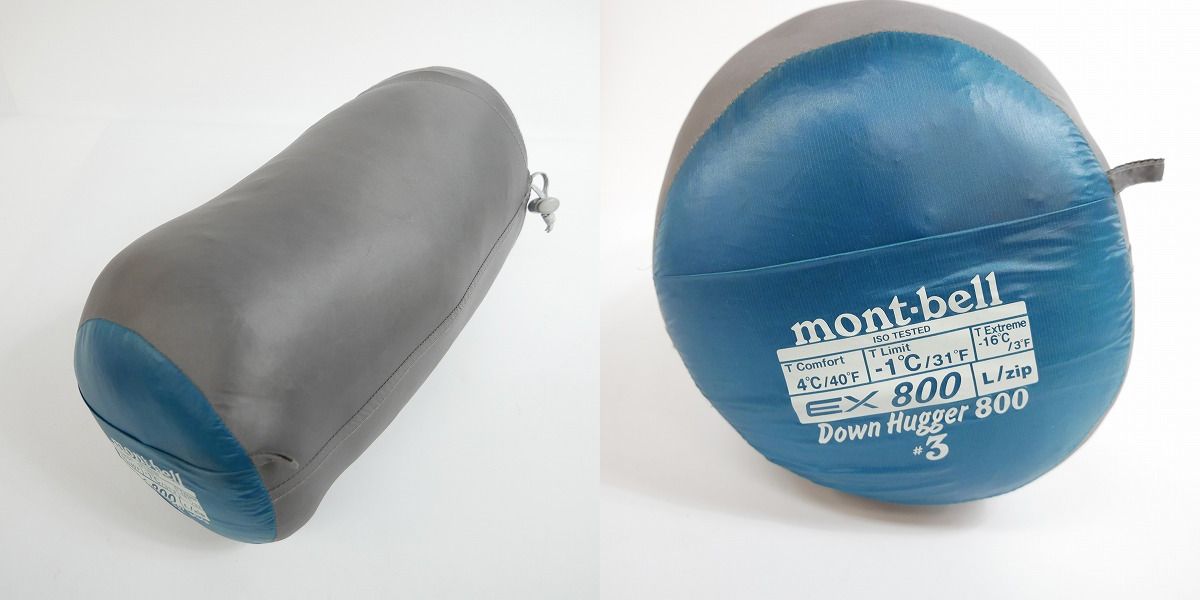 実際に弊社で買取させて頂いたmont bell/モンベル EX800/EXダウン マミー型シュラフ/寝袋 Down Hugger/ダウンハガー800 #3 1121360 L/ZIPの画像 8枚目
