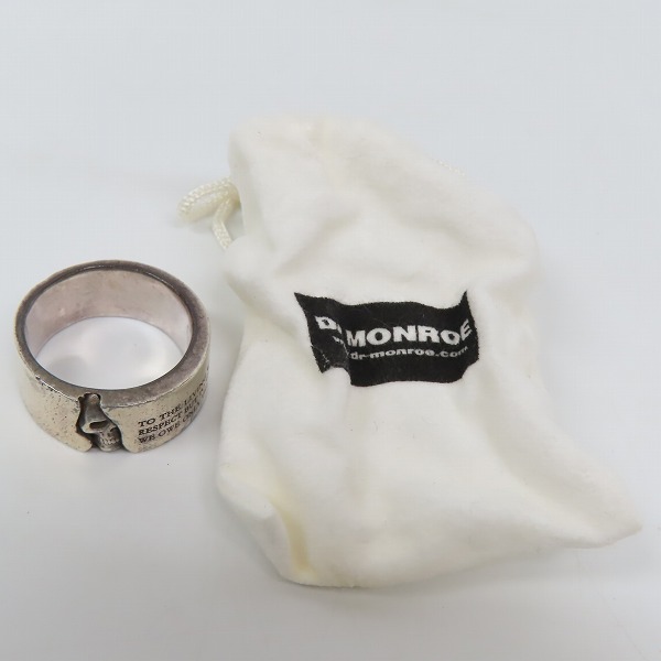 実際に弊社で買取させて頂いたDr MONROE/ドクターモンロー SV925 メッセージスカル リング FC-114SE/30号の画像 8枚目