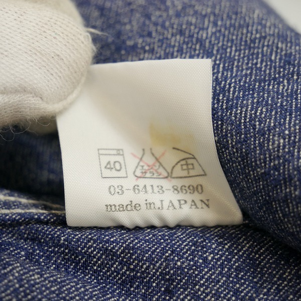 実際に弊社で買取させて頂いたBLACKTOPMOTORCYCLE/ブラックトップモーターサイクル シャンブレーシャツ 長袖シャツ /Sの画像 4枚目