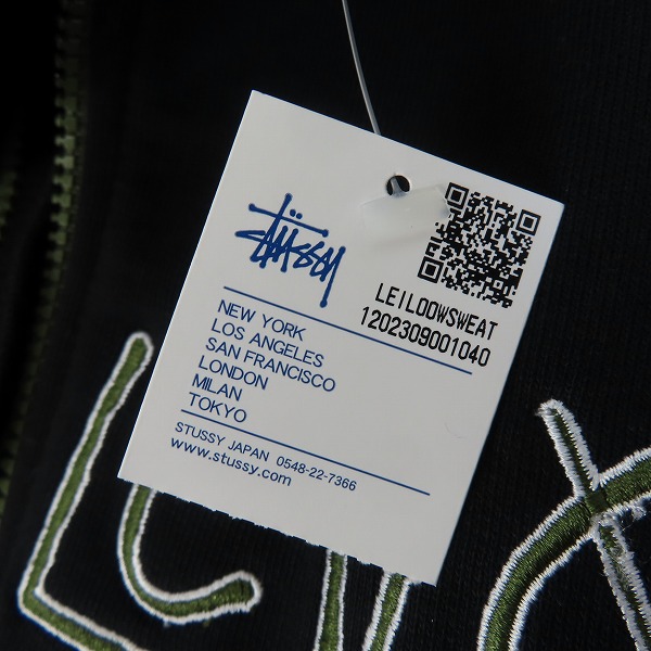 未使用】STUSSY×LEILOW/ステューシー×レイロウ スカル 刺繍 裏サーマル