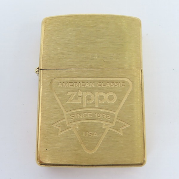 ZIPPO/ジッポー SOLID BRASS/ソリッドブラス AMERICAN CLASSIC 三角  