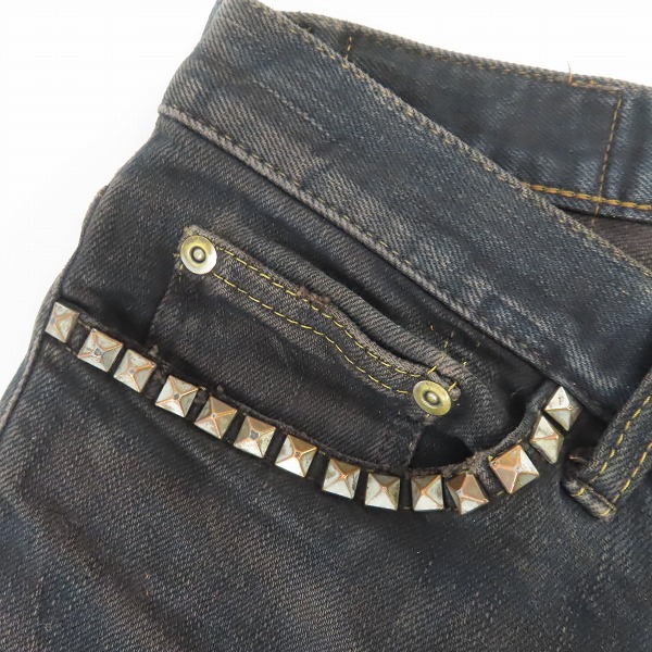 実際に弊社で買取させて頂いたHYSTERICS/ヒステリックス スタッズ フレア デニムパンツ Mの画像 5枚目