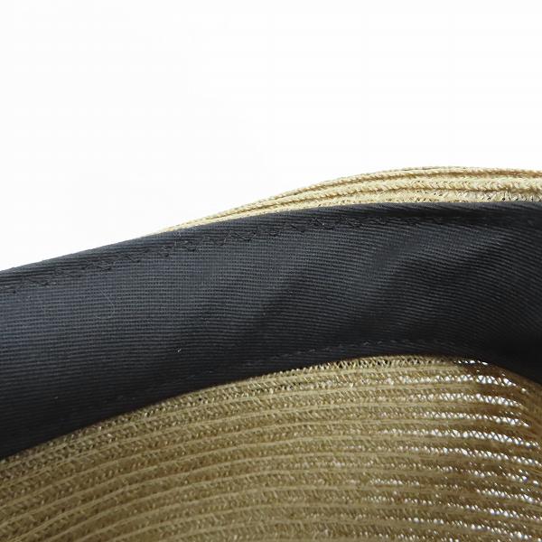 実際に弊社で買取させて頂いたCA4LA/カシラ リネンハット/中折ハット/ストローハット/58cmの画像 9枚目