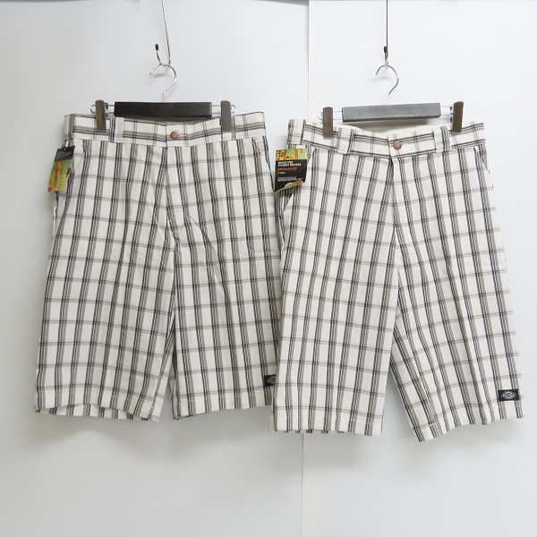 実際に弊社で買取させて頂いた【未使用】Dickies/ディッキーズ MULTI USE POCKET SHORTS/マルチユーズ ポケット ショーツ/チェック柄 ハーフパンツ 2点セット