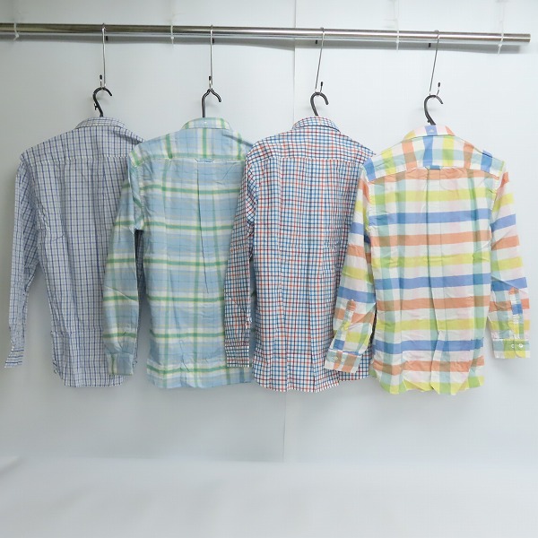 実際に弊社で買取させて頂いた【未使用】Brooks Brothers Red Fleece/ブルックスブラザーズ レッドフリース チェック B.D.シャツ 4点セットの画像 1枚目