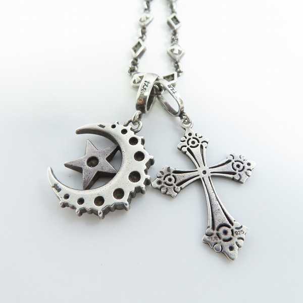 実際に弊社で買取させて頂いたLoree Rodkin/ローリーロドキン ダイヤクロスチェーン ムーンスター ネックレスの画像 2枚目