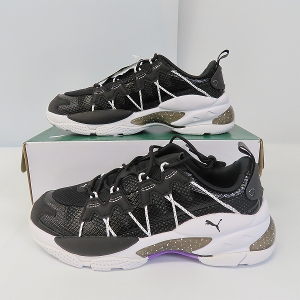 新品　未使用　プーマ　黒　スニーカー　LQDCELL 25cm