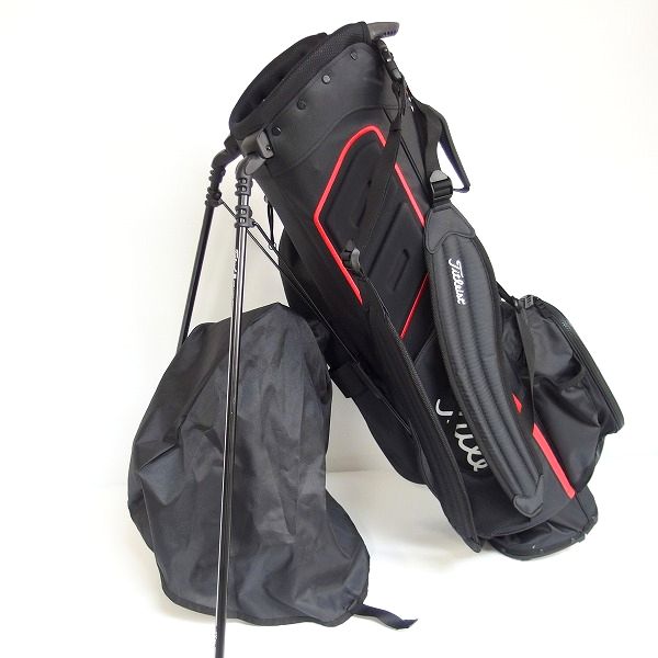 実際に弊社で買取させて頂いたTitleist/タイトリスト Players 4/プレイヤーズ4 TB21SX4 BKRD スタンドキャディバッグ ブラックｘレッド の画像 1枚目