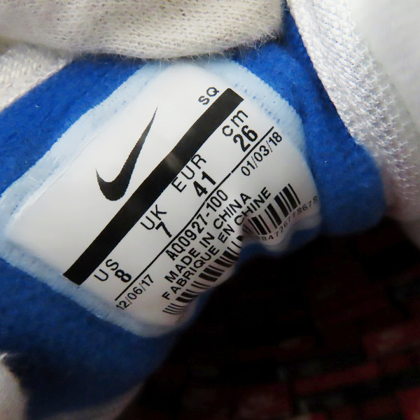 実際に弊社で買取させて頂いた【未使用】NIKE×atmos/ナイキ×アトモス AIR MAX 1 PRNT/エアマックス1 プリント AQ0927-100/26の画像 5枚目