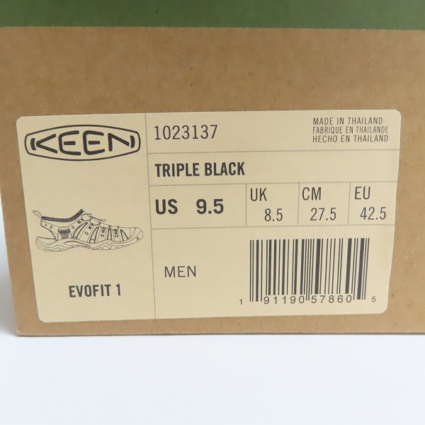 実際に弊社で買取させて頂いたKEEN/キーン EVOFIT 1/エヴォフィット1  サンダル ブラック1023137/27.5の画像 7枚目