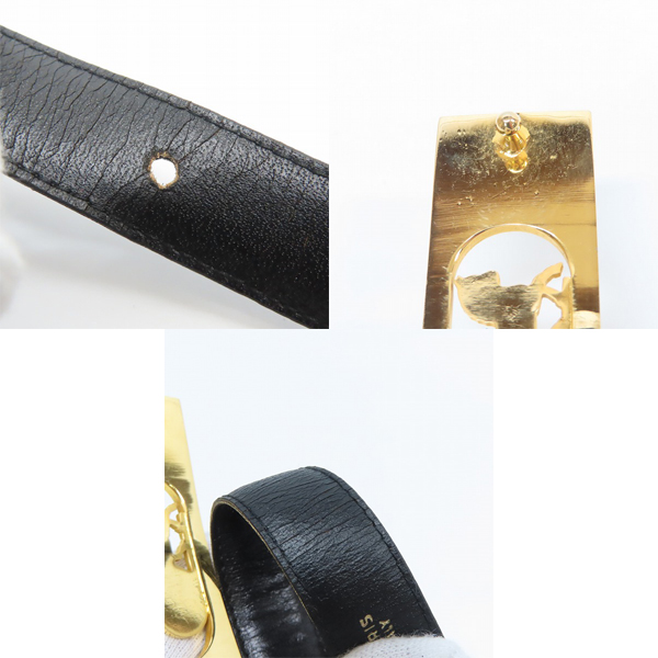 実際に弊社で買取させて頂いたCELINE/セリーヌ 馬車 ロゴ バックル レザーベルトの画像 8枚目