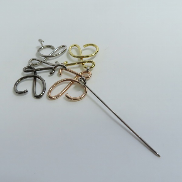 実際に弊社で買取させて頂いたLOEWE/ロエベ アナグラム ブローチ/バッジの画像 4枚目