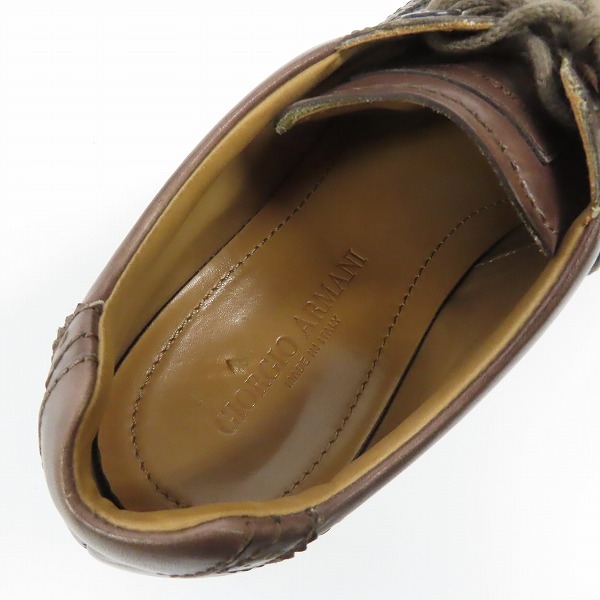 実際に弊社で買取させて頂いたGIORGIO ARMANI/ジョルジオアルマーニ ウイングチップ ドライビングシューズ/8の画像 4枚目