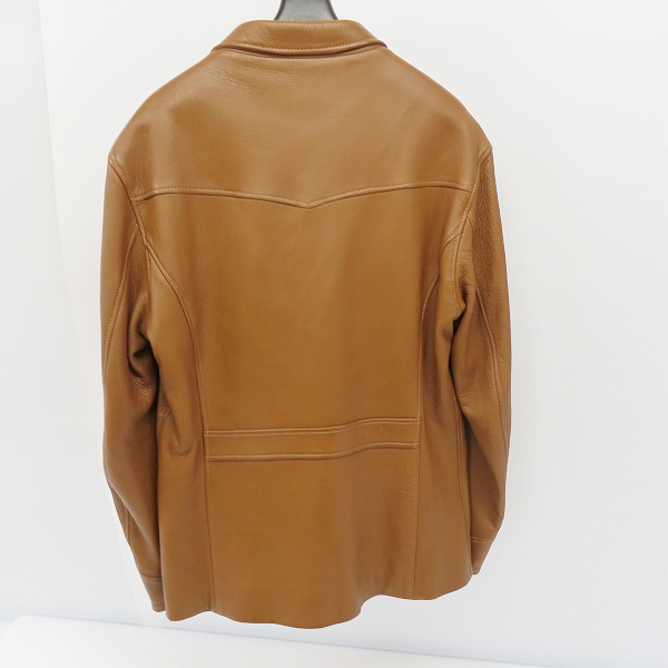 実際に弊社で買取させて頂いたTHE FLAT HEAD/フラットヘッド ディアスキン レザージャケット ブラウン/40の画像 1枚目