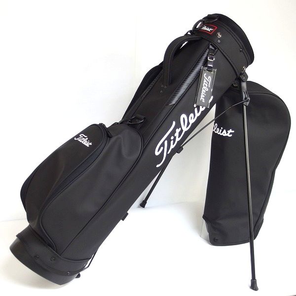 実際に弊社で買取させて頂いたTitleist/タイトリスト TB22SXCEHK コアエッセンシャル 7型 2分割ハーフスタンドバッグ/キャディバッグ ブラック