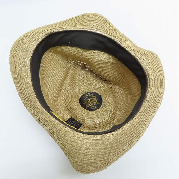 実際に弊社で買取させて頂いたCA4LA/カシラ リネンハット/中折ハット/ストローハット/58cmの画像 5枚目