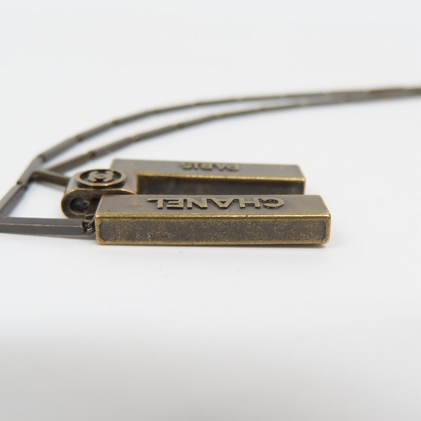 実際に弊社で買取させて頂いたCHANEL/シャネル ココマーク ダブルバー プレート ネックレス 1999年の画像 4枚目