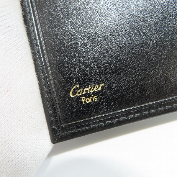実際に弊社で買取させて頂いたCartier/カルティエ パシャ レザー 長札入れ/カード・札入れ 長財布 ブラックの画像 4枚目