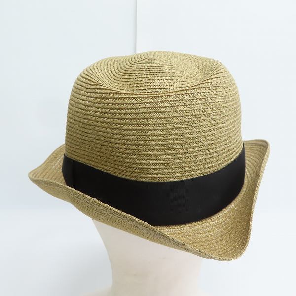 実際に弊社で買取させて頂いたCA4LA/カシラ リネンハット/中折ハット/ストローハット/58cmの画像 3枚目