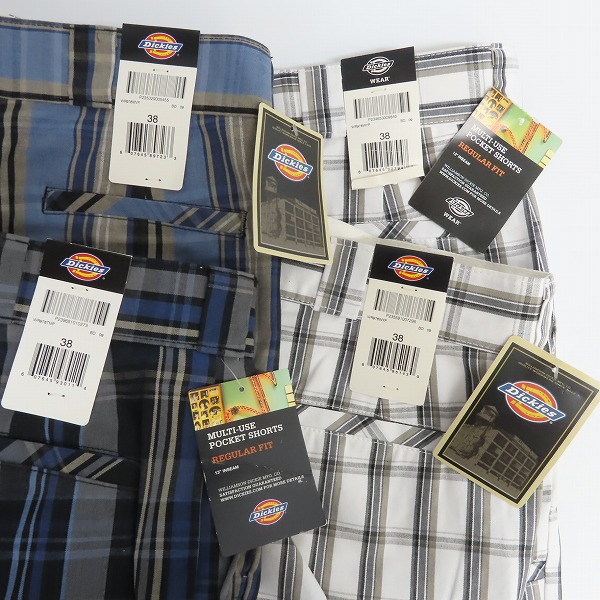 実際に弊社で買取させて頂いた【未使用】Dickies/ディッキーズ MULTI USE POCKET SHORTS/マルチユーズ ポケット ショーツ/チェック柄 ハーフパンツ/4点セットの画像 4枚目
