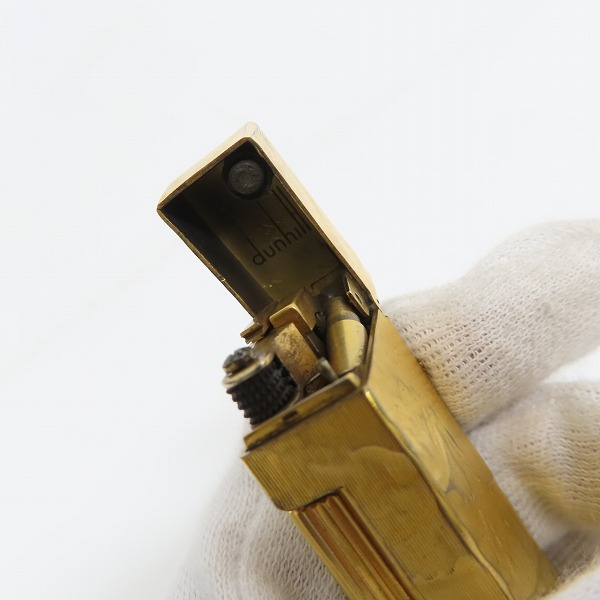 実際に弊社で買取させて頂いたdunhill/ダンヒル サイドローラーガスライター シワデザイン ゴールドの画像 5枚目